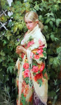 Pretty Little Girl NM Tajikistan 19 Impressionist Oil Paintings